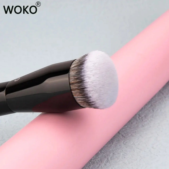 Flat Top Foundation Makeup Brushes Flat Angled Synthetic Hair Face Contour Foundation Liquid Cream Bronzer Buffing Makeup Tool Makeup art