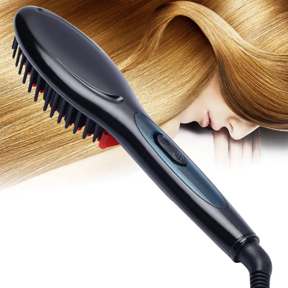 New Professional Electric Hair Straightener Comb Hair Brush Straightening Irons EU/ US/ UK/AU Plug Makeup art