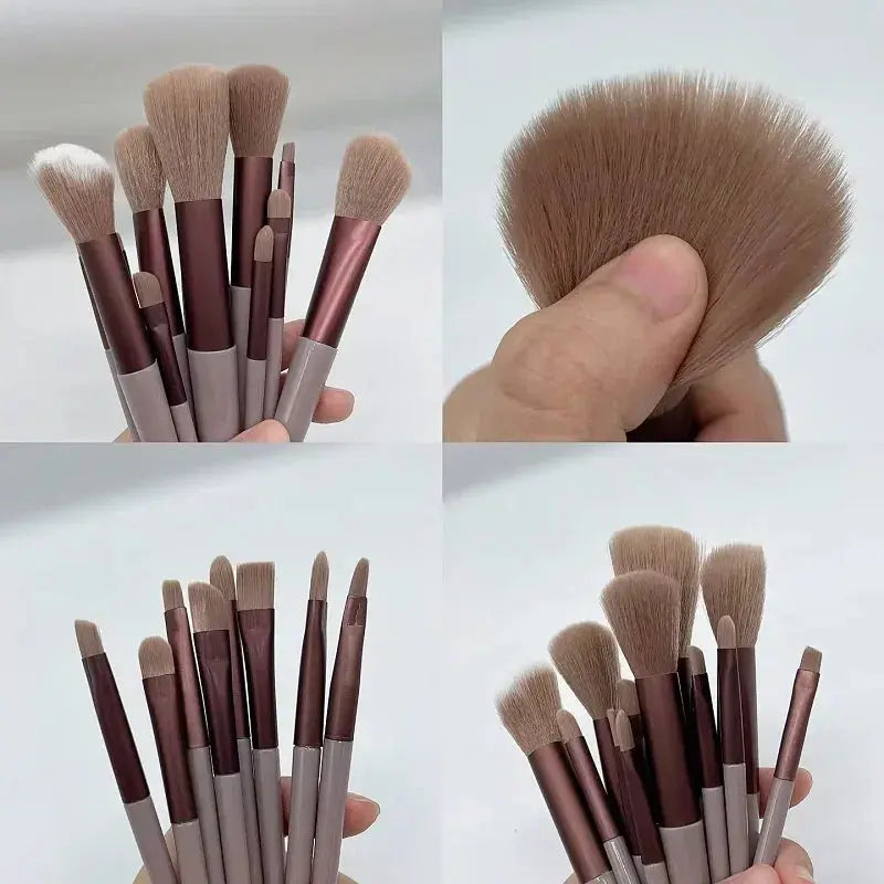 13 PCS Colorful Makeup Brush Set Eye Shadow Foundation Women's Makeup Brushes Eye Shadow Blush Beauty Soft Makeup Toolkit Makeup art
