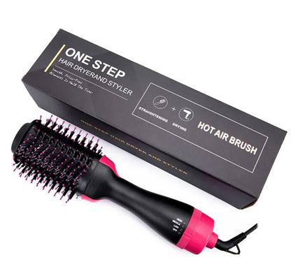 Women Hair Dryer Brush Hair Dryer Straightener Curler Massager 4 In 1 Rapid Warming One Step Volumizer Hot-Air Hair Brushes Makeup art