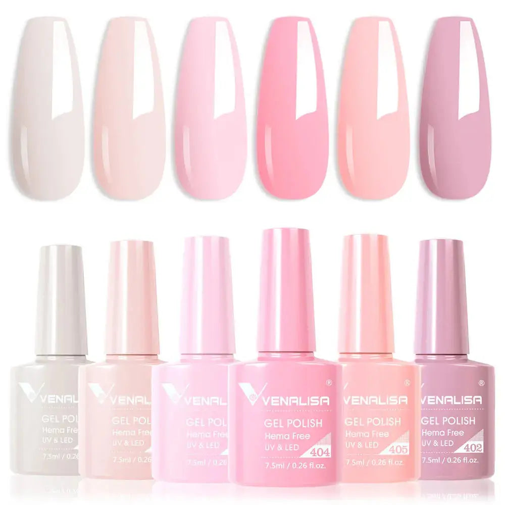 VENALISA 7.5ml Nail Gel Polish VIP5 HEMA Free Semi Permanent Soak off UV LED Nail Gel Varnish Full Coverage Nail Gel Lacquer Makeup art