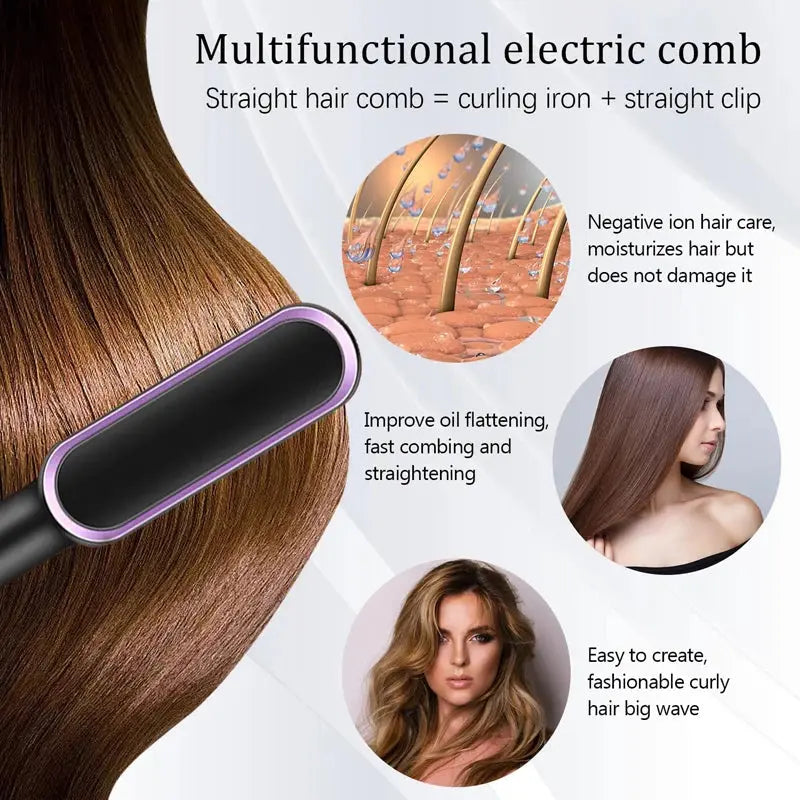Hair Dryer Comb Curling Irons Beauty Products Hair Brushes Fast Heating Hair Straightener Comb Makeup art