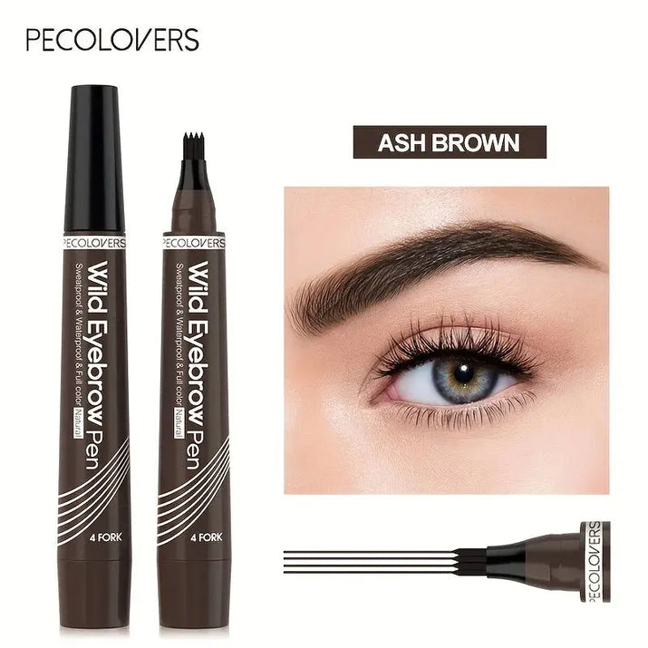 6 Colors 1pc Eyebrow Pen Waterproof 4 Split Tip Eyebrows Pen Eyebrow Tattoo Pen Waterproof Liquid Black Eyebrow Makeup Pencil Makeup art