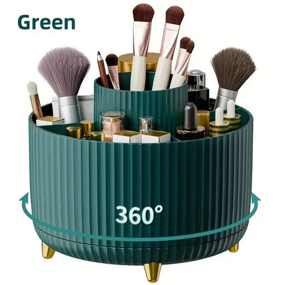 360° Rotating Makeup Tool Storage Box Desktop Organizer Cosmetic Brushes Holder Lipstick Eyebrow Pencil Holder Jewelry Container Makeup art