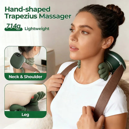 Bionic Finger Neck Shoulder Massager Wireless Neck Cervical Trapezius Kneading Massage Shawl Brushless Motor Neck masajeador Makeup art