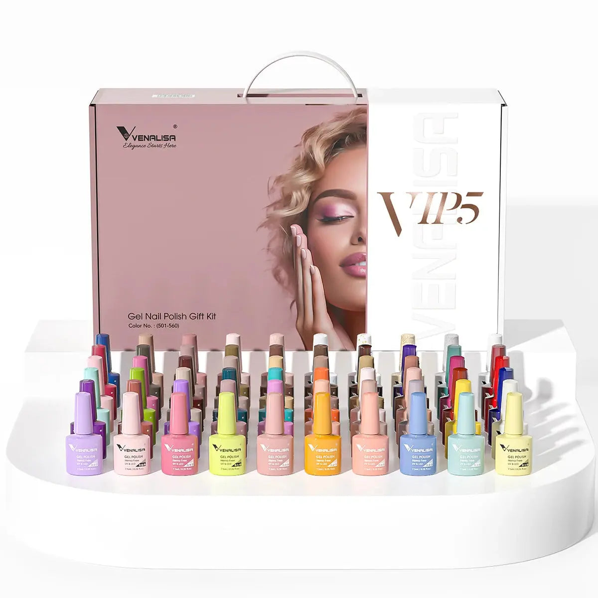 VENALISA 7.5ml Nail Gel Polish VIP5 HEMA Free Semi Permanent Soak off UV LED Nail Gel Varnish Full Coverage Nail Gel Lacquer Makeup art