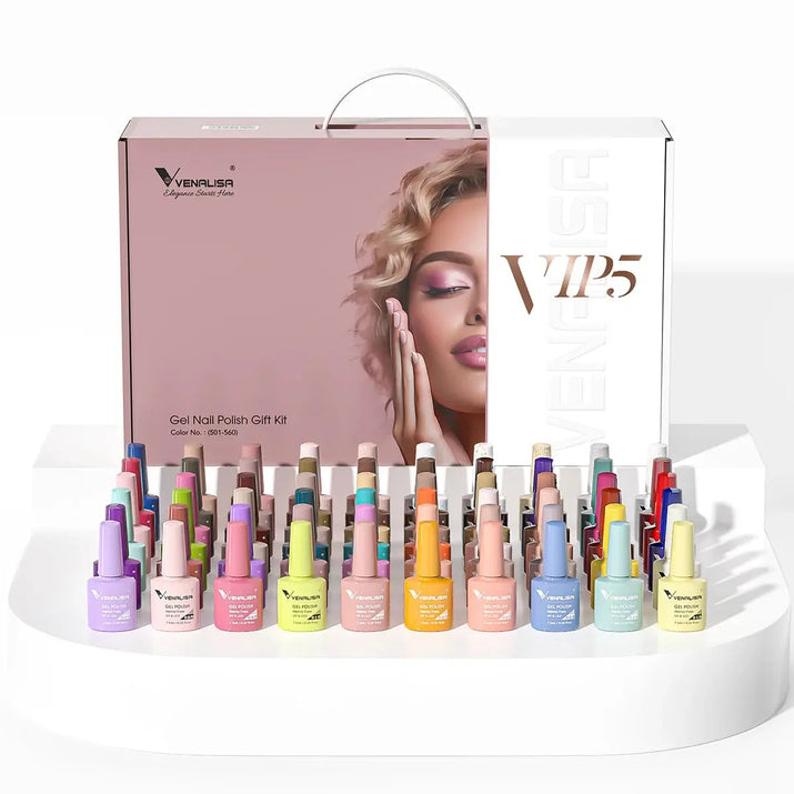 VENALISA 7.5ml Nail Gel Polish VIP5 HEMA Free Semi Permanent Soak off UV LED Nail Gel Varnish Full Coverage Nail Gel Lacquer Makeup art
