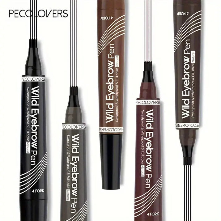 6 Colors 1pc Eyebrow Pen Waterproof 4 Split Tip Eyebrows Pen Eyebrow Tattoo Pen Waterproof Liquid Black Eyebrow Makeup Pencil Makeup art