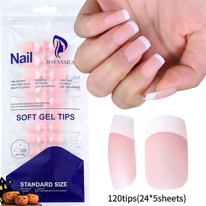 100Pcs Light Pink Press on Nails Short Medium Square Wearable Fake Nails Tips 10 sizes Full Cover False Nails Finger Decoration Makeup art