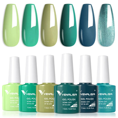 VENALISA 7.5ml Nail Gel Polish VIP5 HEMA Free Semi Permanent Soak off UV LED Nail Gel Varnish Full Coverage Nail Gel Lacquer Makeup art