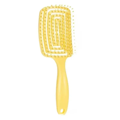 1Pcs Elastic Massage Comb Hollow Out Hair Brush Scalp Massage Combs Hair Styling Detangler Fast Blow Drying Detangling Tool Makeup art
