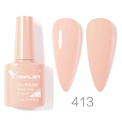 VENALISA 7.5ml Nail Gel Polish VIP5 HEMA Free Semi Permanent Soak off UV LED Nail Gel Varnish Full Coverage Nail Gel Lacquer Makeup art