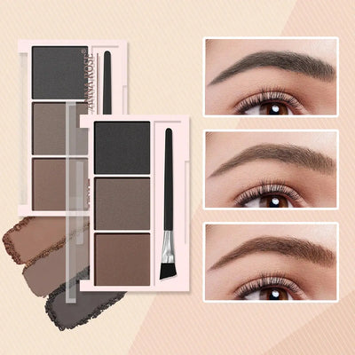 Three-color eyebrow powder shadow three-dimensional eyebrow shape waterproof and sweat-proof natural long-lasting eyebrow powder Makeup art