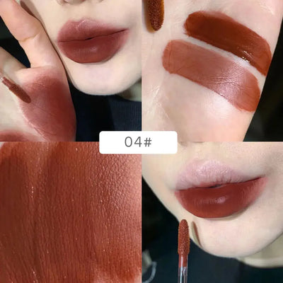 Gege Bear Rabbit Lip Glaze, Matte Velvet Lip Clay Long-lasting Color Non-drying Lipstick Makeup art