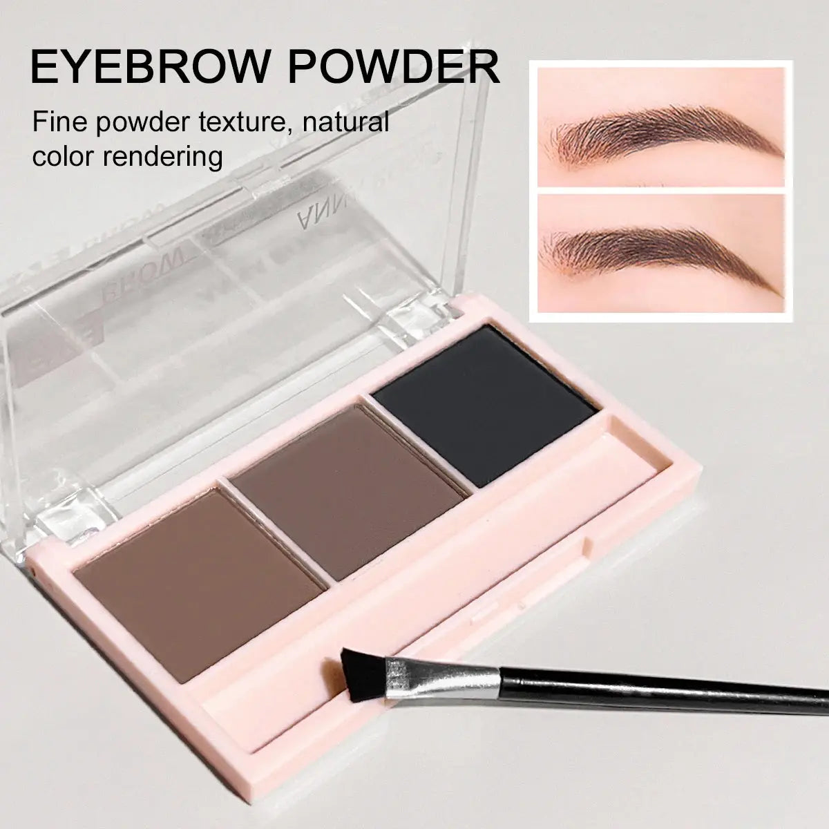 Three-color eyebrow powder shadow three-dimensional eyebrow shape waterproof and sweat-proof natural long-lasting eyebrow powder Makeup art