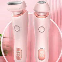 2-in-1 Bikini & Body Trimmer - Women's IPX7 Waterproof Electric Shaver for Face Underarms Legs, Painless Hair Removal Kit Makeup art