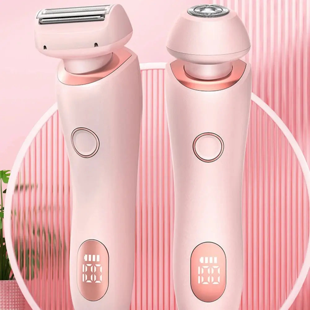 2-in-1 Bikini & Body Trimmer - Women's IPX7 Waterproof Electric Shaver for Face Underarms Legs, Painless Hair Removal Kit Makeup art