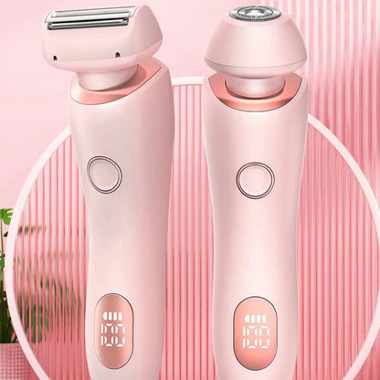2-in-1 Bikini & Body Trimmer - Women's IPX7 Waterproof Electric Shaver for Face Underarms Legs, Painless Hair Removal Kit Makeup art