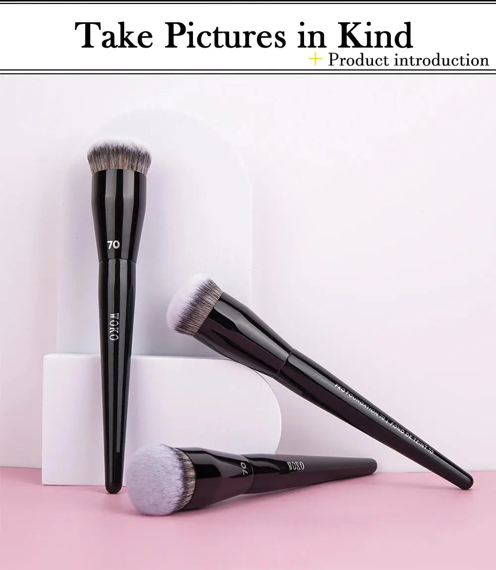 Flat Top Foundation Makeup Brushes Flat Angled Synthetic Hair Face Contour Foundation Liquid Cream Bronzer Buffing Makeup Tool Makeup art