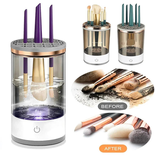 Electric Brush Cleaner Pro: Auto-Wash & Dry in Seconds Makeup art
