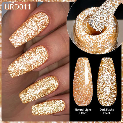The Diamond Glow™ | Reflective Glitter Gel Polish Makeup art