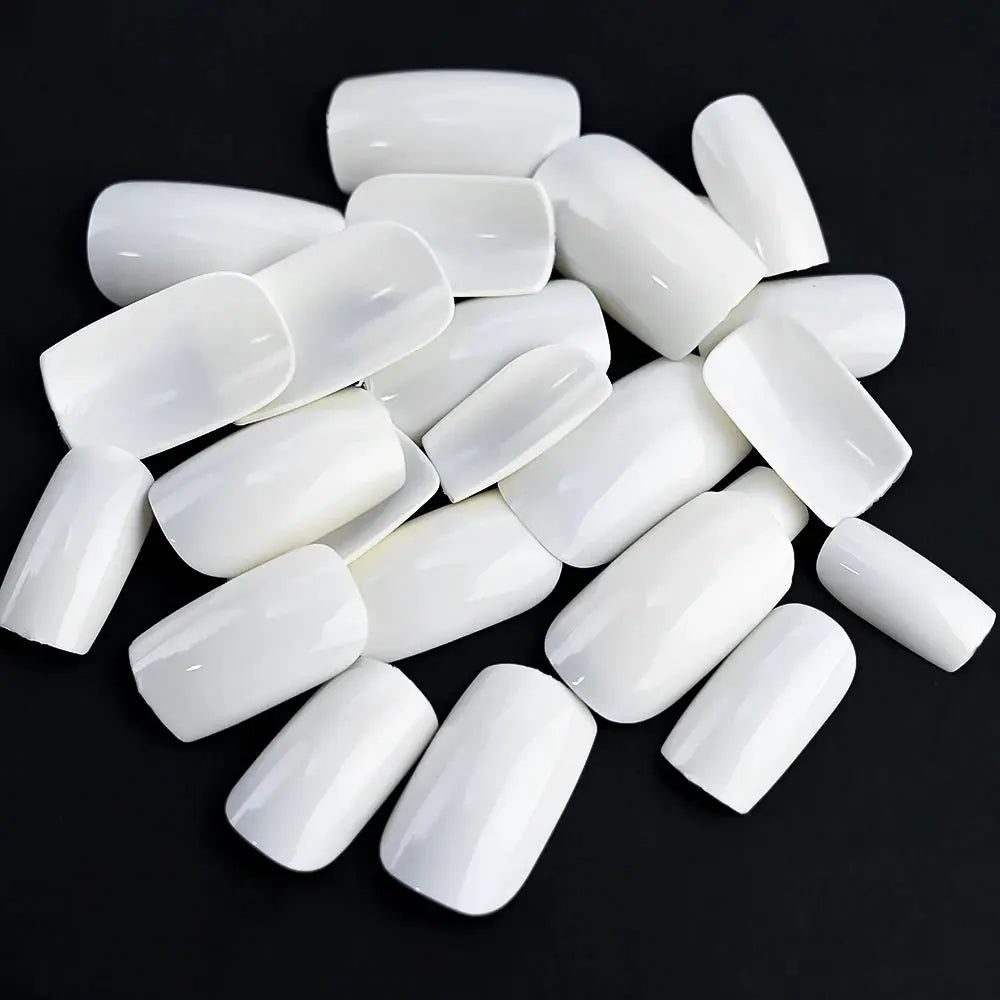 100Pcs Light Pink Press on Nails Short Medium Square Wearable Fake Nails Tips 10 sizes Full Cover False Nails Finger Decoration Makeup art