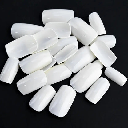 100Pcs Light Pink Press on Nails Short Medium Square Wearable Fake Nails Tips 10 sizes Full Cover False Nails Finger Decoration Makeup art