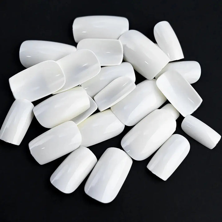 100Pcs Light Pink Press on Nails Short Medium Square Wearable Fake Nails Tips 10 sizes Full Cover False Nails Finger Decoration Makeup art