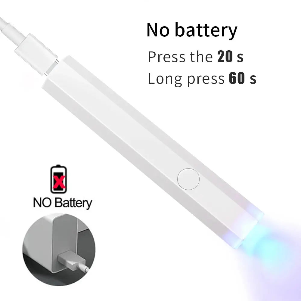 CNHIDS Portable Salon Quick Dry USB Nail Dryer Machine Home Phototherapy Tools Professional UV LED Nail Lamp Mini Flashlight Pen Makeup art