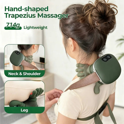 Bionic Finger Neck Shoulder Massager Wireless Neck Cervical Trapezius Kneading Massage Shawl Brushless Motor Neck masajeador Makeup art