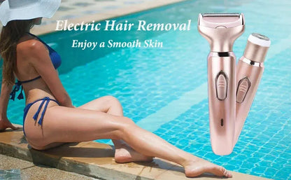 2 In 1 portable Electric Haircut Trimmer epilator woman facial intimate area for body hair removal Sex Shaver Bikini Pubic Rosor Makeup art