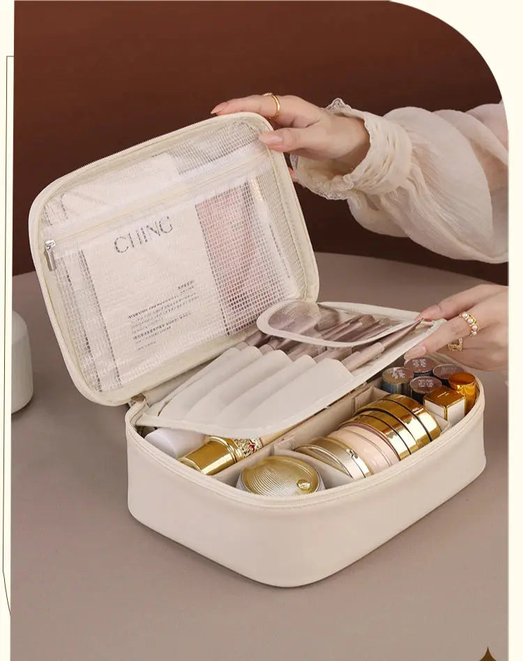 New Women's Cosmetic Bag Portable Storage Bag Large Capacity Luxury Makeup Bag Travel Organizer Essentials Toiletry Bags Makeup art