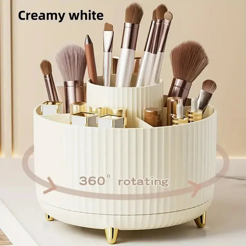 360° Rotating Makeup Tool Storage Box Desktop Organizer Cosmetic Brushes Holder Lipstick Eyebrow Pencil Holder Jewelry Container Makeup art