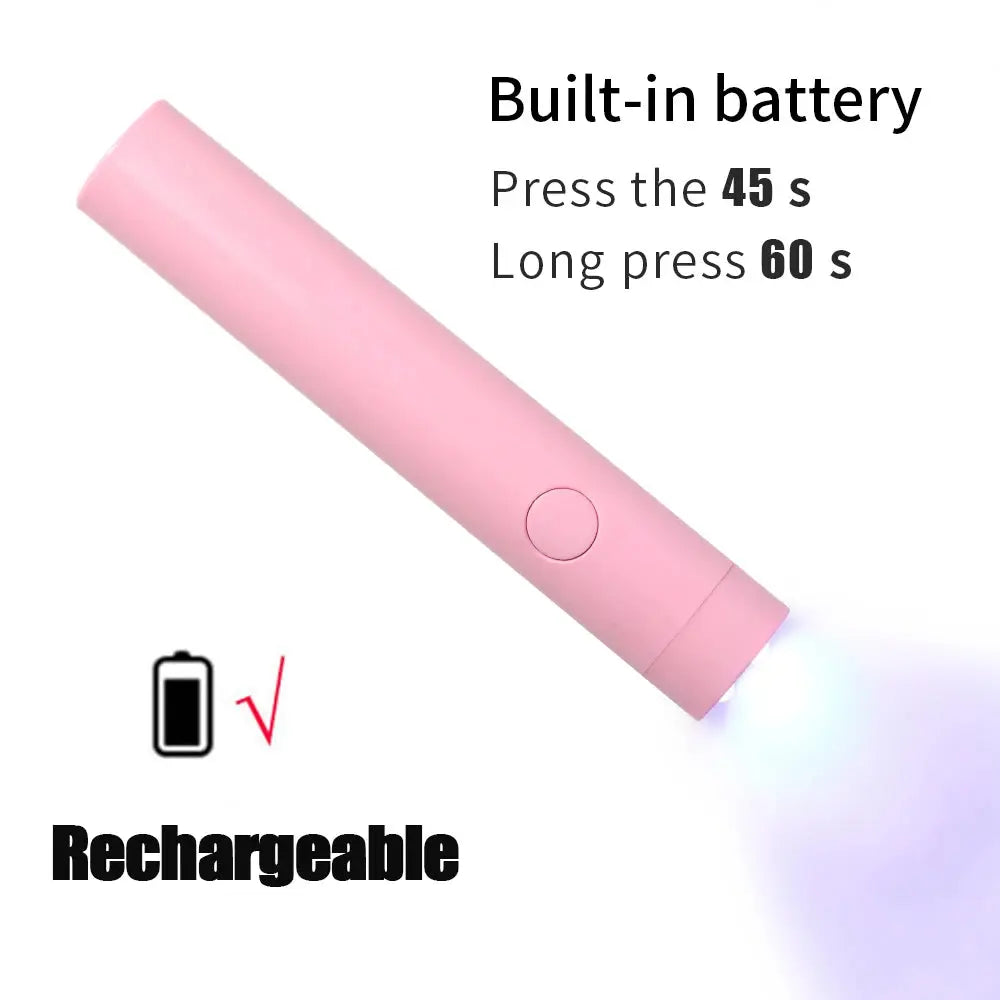 CNHIDS Portable Salon Quick Dry USB Nail Dryer Machine Home Phototherapy Tools Professional UV LED Nail Lamp Mini Flashlight Pen Makeup art