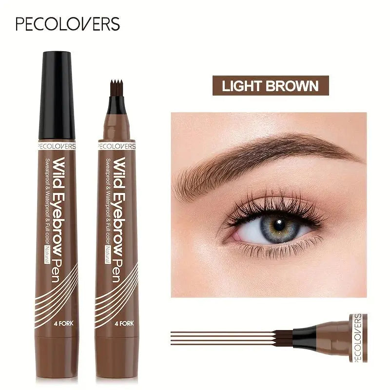 6 Colors 1pc Eyebrow Pen Waterproof 4 Split Tip Eyebrows Pen Eyebrow Tattoo Pen Waterproof Liquid Black Eyebrow Makeup Pencil Makeup art