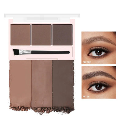 Three-color eyebrow powder shadow three-dimensional eyebrow shape waterproof and sweat-proof natural long-lasting eyebrow powder Makeup art