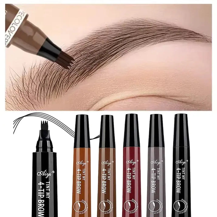 4 fork microblading eyebrow pencil waterproof eyebrow pencil natural long-lasting eyebrow makeup five colors Makeup art