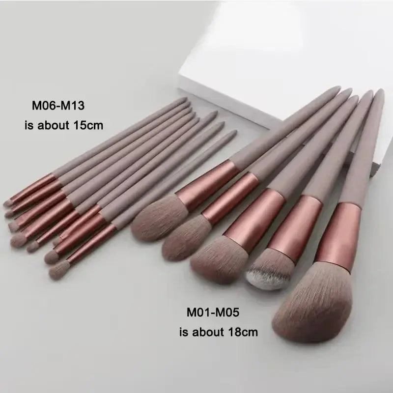 13 PCS Colorful Makeup Brush Set Eye Shadow Foundation Women's Makeup Brushes Eye Shadow Blush Beauty Soft Makeup Toolkit Makeup art