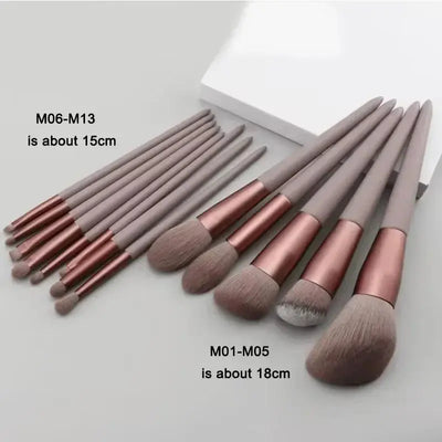 13 PCS Colorful Makeup Brush Set Eye Shadow Foundation Women's Makeup Brushes Eye Shadow Blush Beauty Soft Makeup Toolkit Makeup art