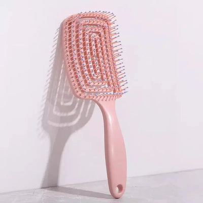 1Pcs Elastic Massage Comb Hollow Out Hair Brush Scalp Massage Combs Hair Styling Detangler Fast Blow Drying Detangling Tool Makeup art