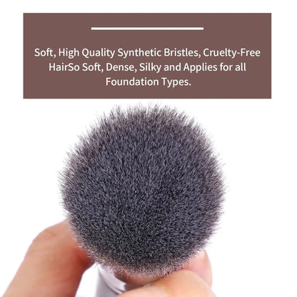 MAANGE 2PCS Foundation Makeup Brush Set Flat Angled Kabuki Powder Blush Brush For Liquid Soft Bristles Cosmetic Makeup Tools Makeup art