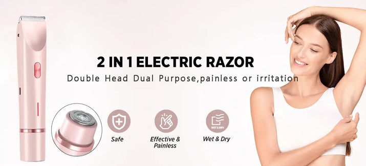 Electric Razor Woman Shaver Painless Mustache Epilator Leg Bikini Body Hair Trimmer for Women Facial Epilator Hair Remover Makeup art