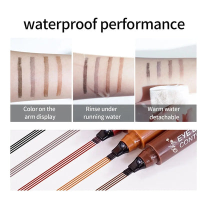 4 fork microblading eyebrow pencil waterproof eyebrow pencil natural long-lasting eyebrow makeup five colors Makeup art