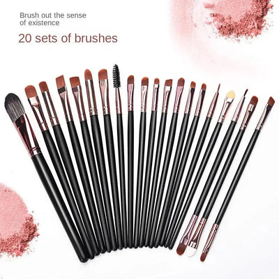 20pcs Eye brush Complete eyeshadow Brush Beauty Tool Explosive neutral logo Free Eyeliner brush Makeup art