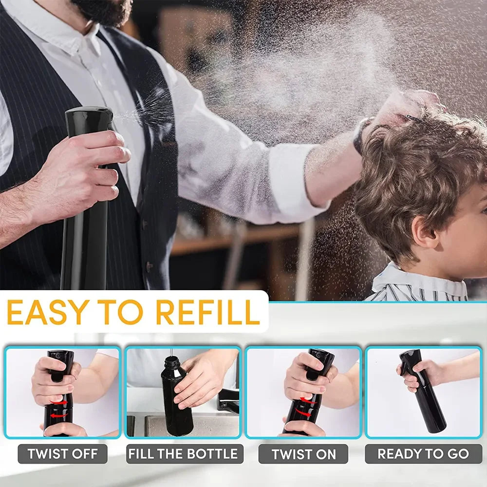 200ml High-Pressure Spray Bottle – Refillable Salon Atomizer