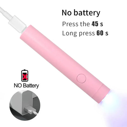 CNHIDS Portable Salon Quick Dry USB Nail Dryer Machine Home Phototherapy Tools Professional UV LED Nail Lamp Mini Flashlight Pen Makeup art