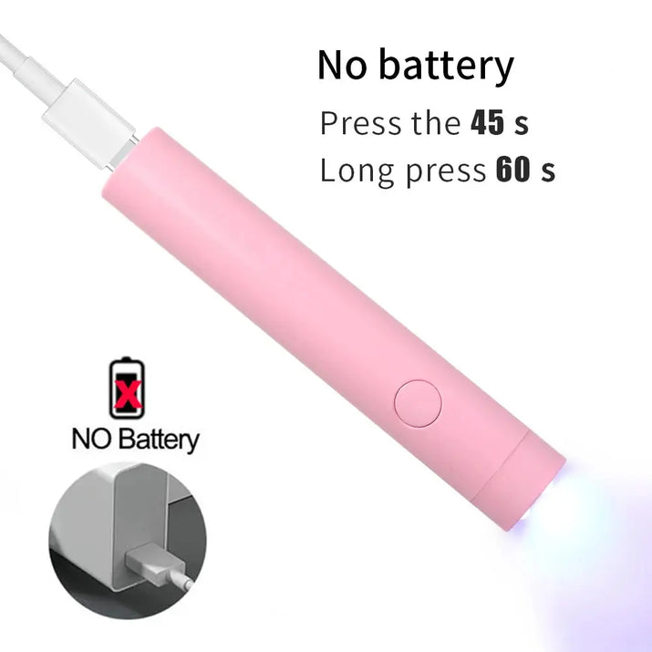 CNHIDS Portable Salon Quick Dry USB Nail Dryer Machine Home Phototherapy Tools Professional UV LED Nail Lamp Mini Flashlight Pen Makeup art