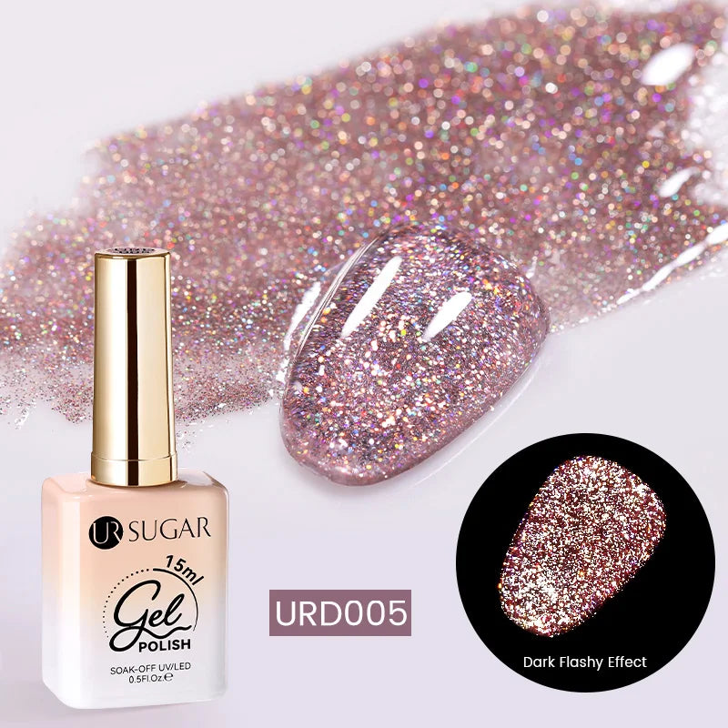 The Diamond Glow™ | Reflective Glitter Gel Polish Makeup art