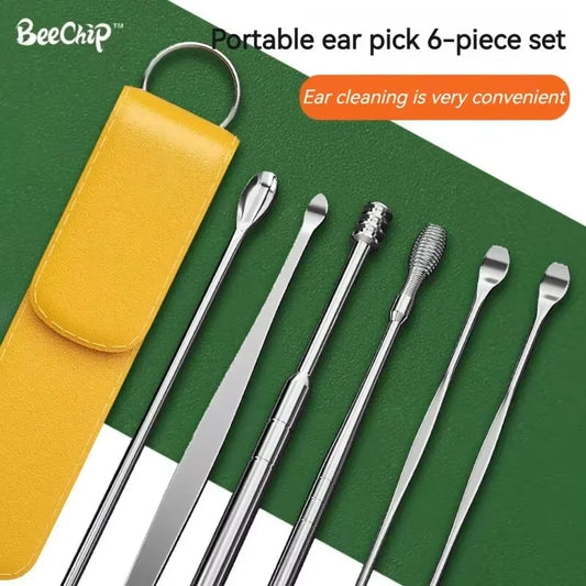 6PCS Stainless Steel Ear Cleaner Set