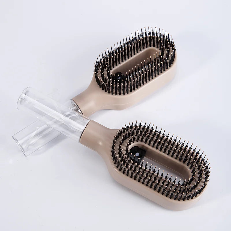 2-in-1 Spray Comb & Scalp Massage Brush | Detangling Hairbrush with Mist Spray Bottle Makeup Art